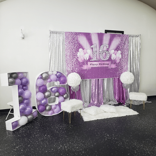 White and Purple Balloons