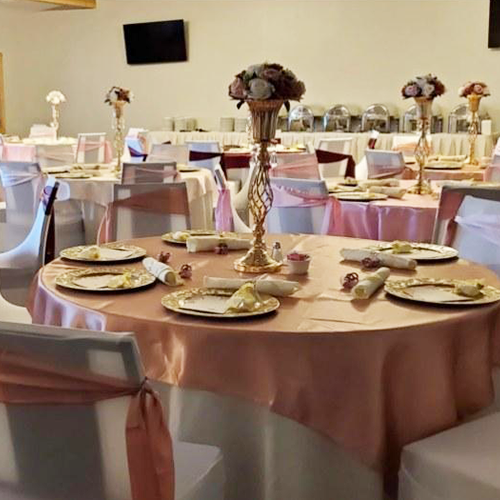 Gold, Pink Table Decor