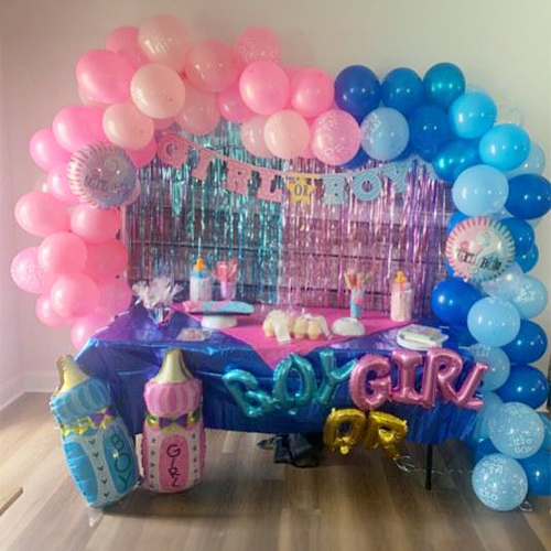 Pink and Blue Balloon Table